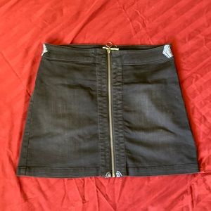 Hand embroidered mini skirt